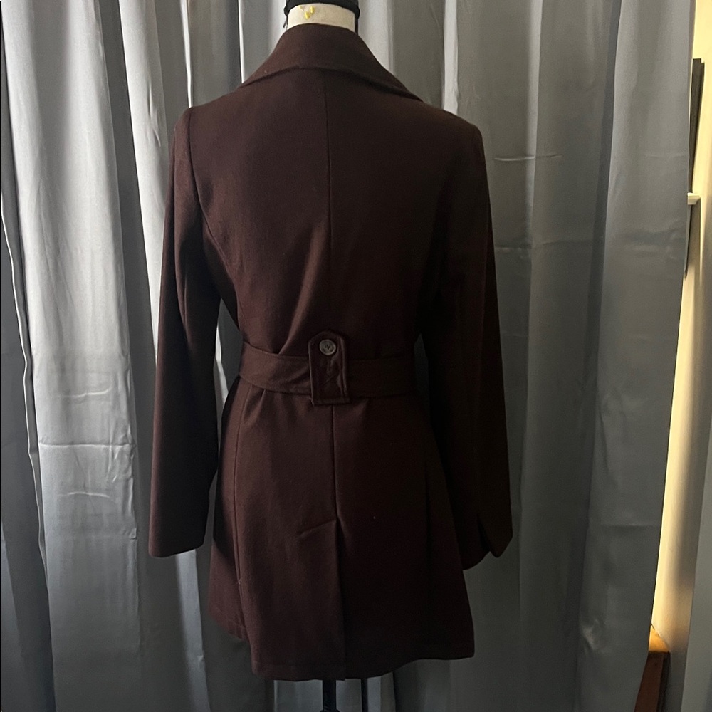 Merona Women's Rich Brown Pea Coat - Picture 4 of 6